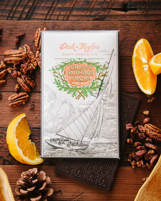 Dick Taylor 'Orange Bourbon Pecan' 65% Dark Bean to Bar